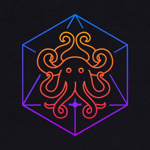 Trippy Psychedelic Sacred Geometry Octopus by Wizardmode